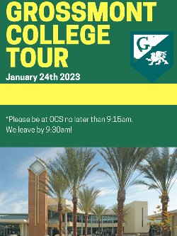 Grossmont College Tour Flyer